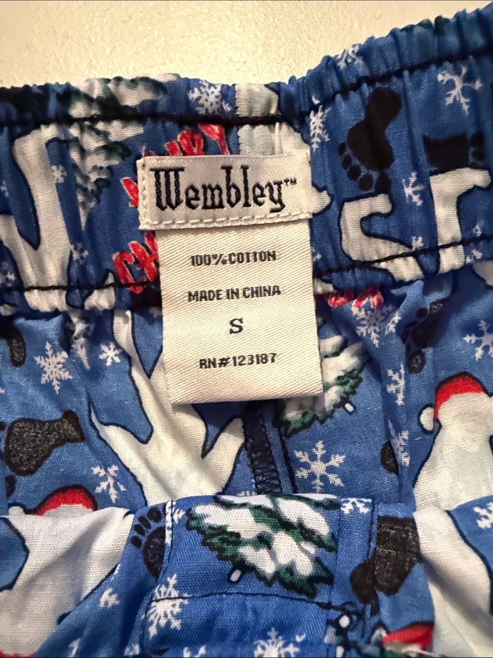 Wembley Blue Holiday Print Boxers